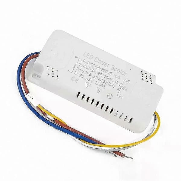 3-farget LED-driveradapter, ikke-isolert transformator, AC165-265V, 8-70W for LED-belysning