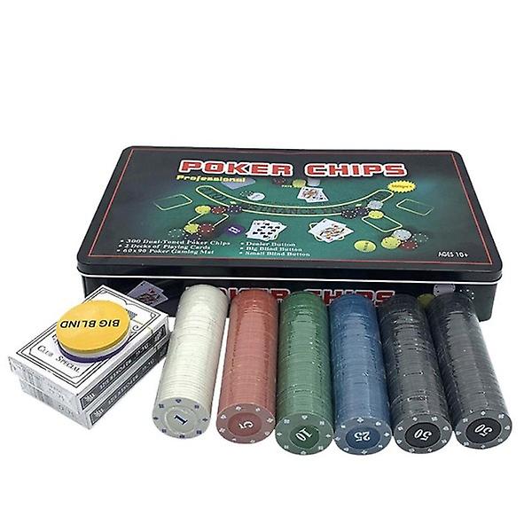 Pokermarker med case Casinomarker Set för Texas Holdem Black jack Gambling Traveling Poker Set