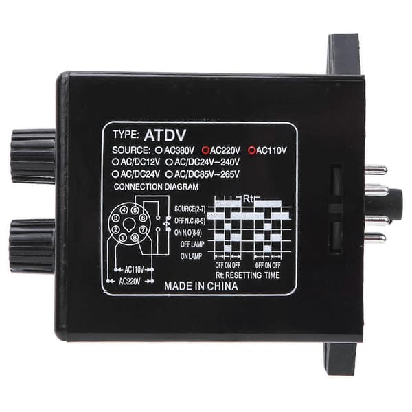 På Av Dubbel Timer Relä Ratt Kontroll Tidsbrytare 6S - 60M AC 220V med Dubbel Timer, Reläfunktioner