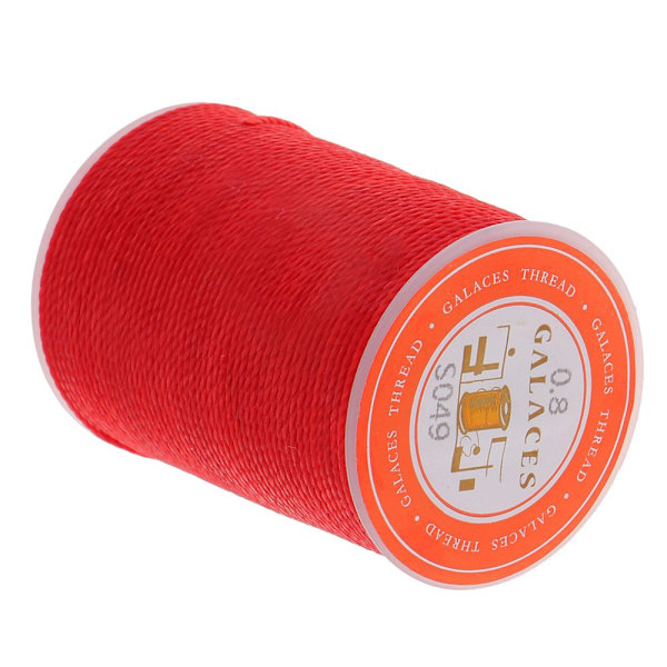 0,8 mm Rund Polyester Vaxtråd Sömnad DIY Hantverk Röd Sömnad