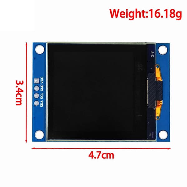 3 stk. 1,5 tommer 128x128 OLED Shield Skærmmodul, SPI I2C Display til STM32 og Arduino DIY