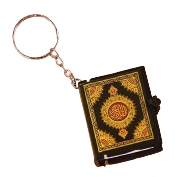 Mini Koranen Nyckelring Arabisk Muslim Nyckelring Nyckelring Jubileumssmycken Guld