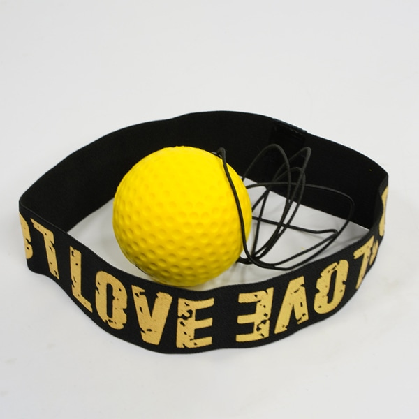 Boxnings Speed Ball Huvudmonterad PU Punch Ball Yellow