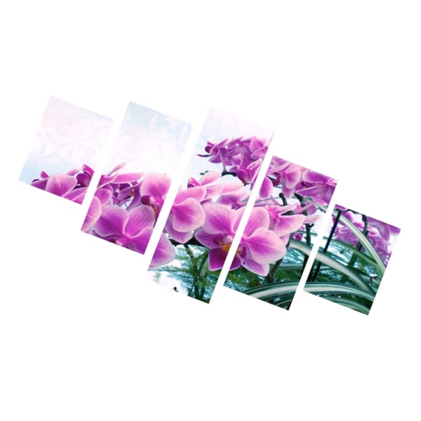 5 Delar Modern Canvas Print Orkidé Väggkonst Bild Målning 40/60/80cm