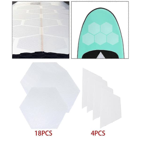 Hexagon Surfboard Traction Pads Honeycomb Hole Waxless Surfpad Deck Pads