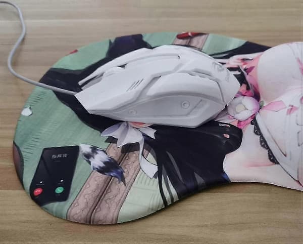 Azur Lane Anime Musemåtte med Håndledsstøtte, Ergonomisk Gel Musemåtte til PC-Gaming og Kontor