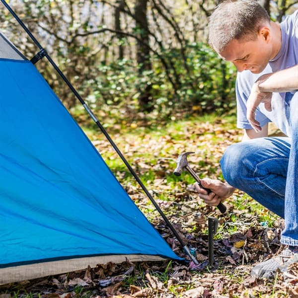 [RM]Plastteltplugger Utendørs teltplugger for camping 20 stk svart PP-materiale