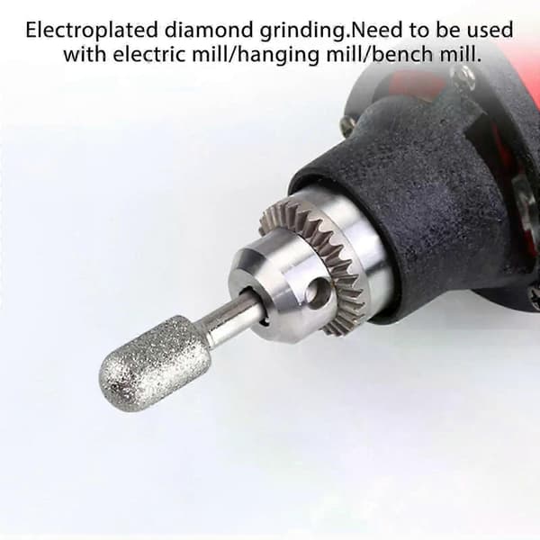 20-delt Dremel-tilbehør Diamantslibehoveder Mini-boremaskine Grate-bit-sæt til Dremel-roterende værktøj Slibetilbehør 3 mm skaft