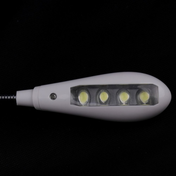 8 LED Notställslampa Musik Partitur Lampa Clip-on Läslampa Vit