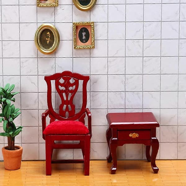 1:12 Miniatyrhus Møbler Tre Enkelsofa Stoler Lenestoler Tilbehør