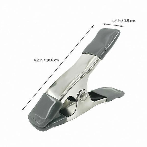 6-pak holdbare baggrundsklemmer til fotostøtteclips og baggrundsstativer Grey 10.6x3.5cm