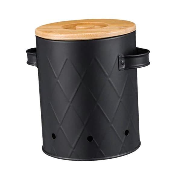 [RM]Potato Box Food Storage Container with Lid Vegetable Storage Bin Kitchen Storage Jar for Pantry Countertop - Perfect Black Medium