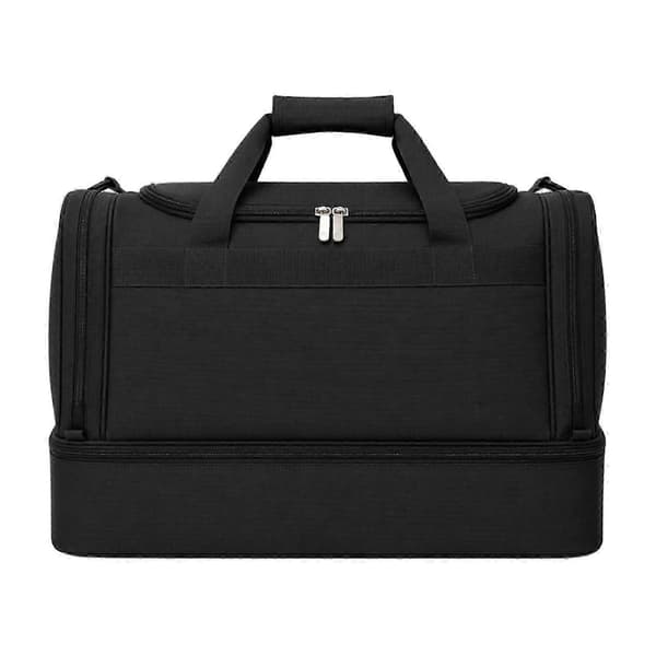 Resväska, Oxfordtyg, 56x34x31cm, Våt- och Torrförvaring, Separat Bottenfack, Rektangulär Struktur Black