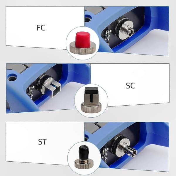 Optisk effektmåleradapter til SC-ST-FC fiberkonnektorer