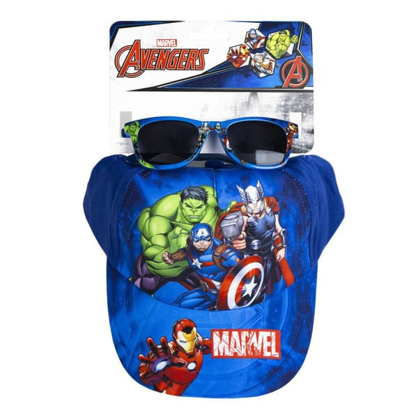 Avengers aurinkolasit ja lippalakki -setti 80