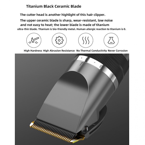 Hårklippare för Män Sax Förkläde Set USB Uppladdningsbar Set_B