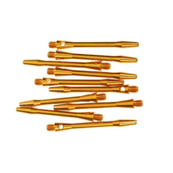 10 stycken 53 mm 2BA tråd aluminiumlegering omräfflade dartstavar skaft guld