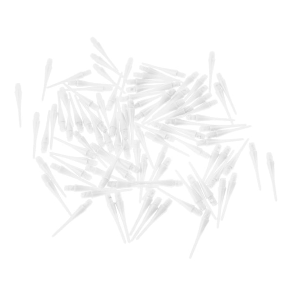 100 st Mjuka Clip Tip Tips 2BA Standard Dart Skaft Nål Vit