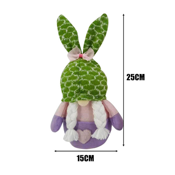 1st Påskhare Tomtar Vårgåva Rum Plysch Ansiktslös Docka Dekorationer Present eierfarben ostern A