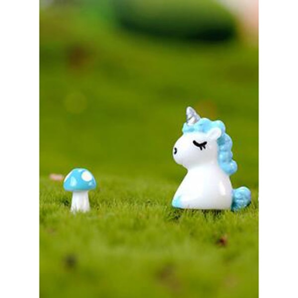30-pack Mini Enhörningsstatyer i Resin Mikro Landskap Miniatyrfigurer DIY Hantverk