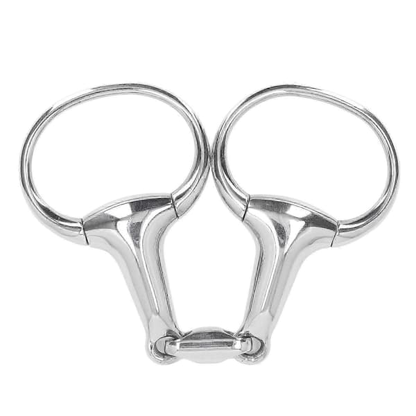 Häst Gag Ring Snaffle Bett Rostfritt Stål 125mm Löst Ovalt Länk Munstycke Hästträningsutrustning