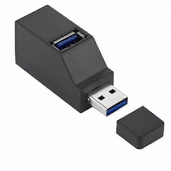 USB 3.0 Højhastigheds Bærbar Hub med Multi-Interface Splitter Adapter Black