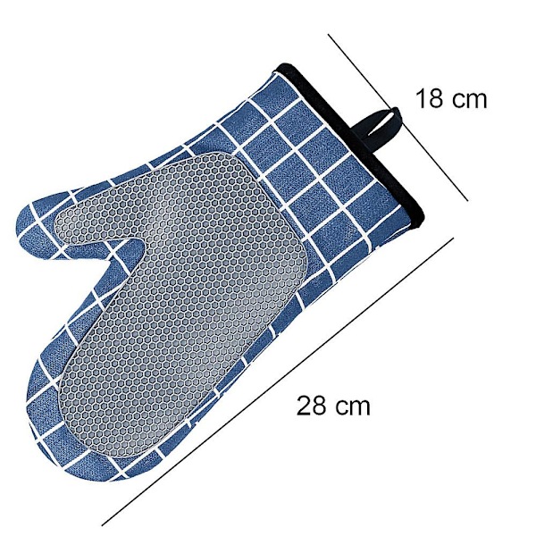 Extra Långa 18*28cm Grytvantar, Värmebeständiga, Mjuka Ugnshandskar