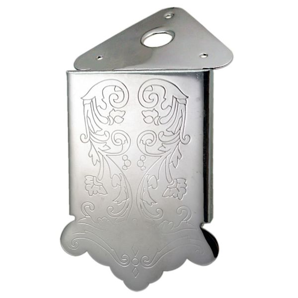 Mandolin Fyrverkerisvans Graverat Blommönster Instrumentdelar - Silver