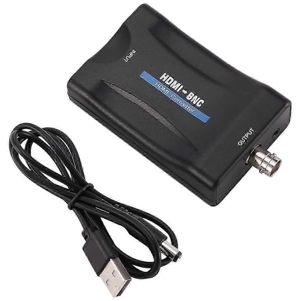 HDMI til BNC Video Audio Converter Adapter Kompatibel PAL/NTSC med USB-strømkabel Edition 0710 5 5 5
