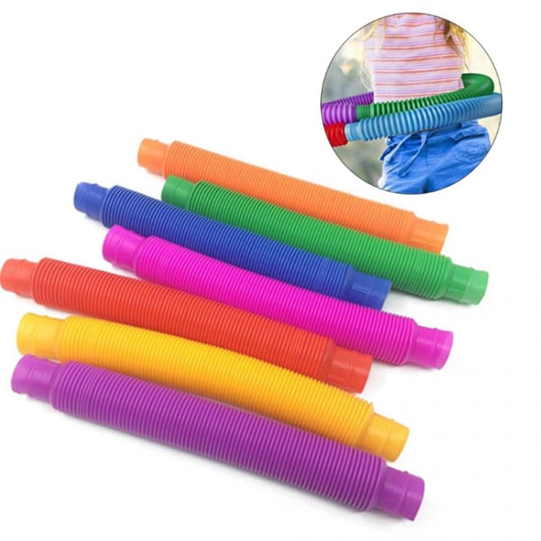 8 Delar/Set Pop Tubes Portabla Ångest Stress Relief Intressant Sensorisk Leksak Mini Storlek