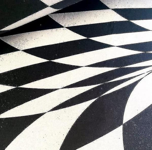 3D Vortex Illusion Pyöreä Matto Liukumaton Ruudullinen Ovimatto