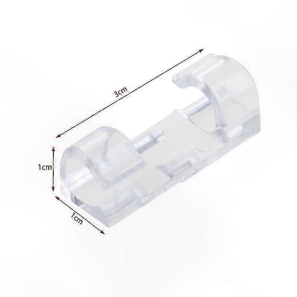 20-pack självhäftande sladdklämmor för kabel- och trådhantering Transparent 20pcs