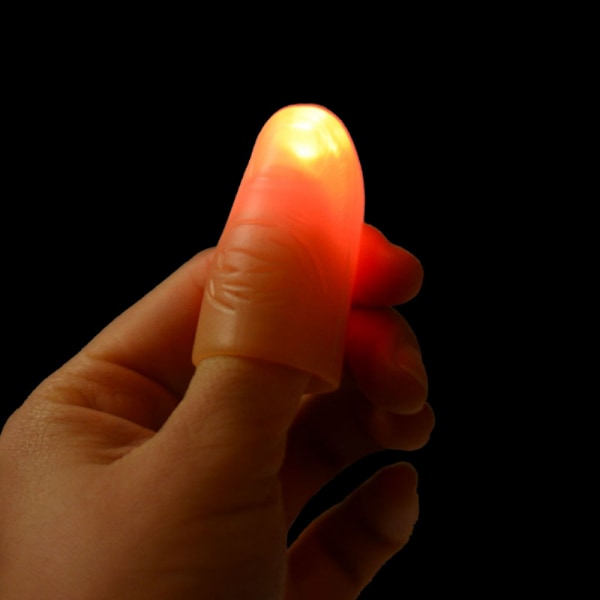 2 st Magiska Lysande Fingrar LED-Tricks Tumrekvisita
