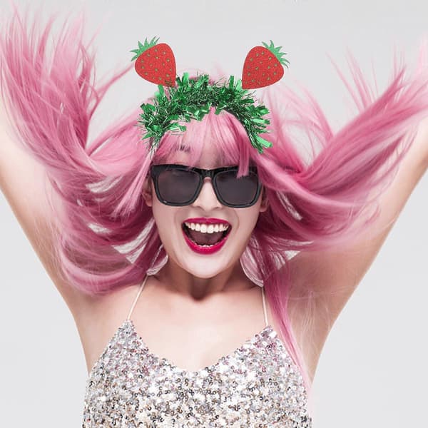 2 Pcs Strawberry Shaped Hair Decorations Headbands Spring Headbands for Party