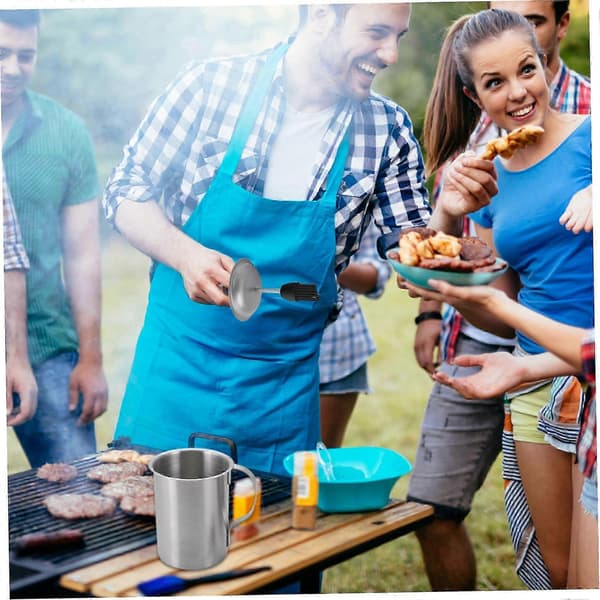 BBQ-pensel og saucesæt i rustfrit stål, lufttætte varmebestandige grilltilbehør til madlavning