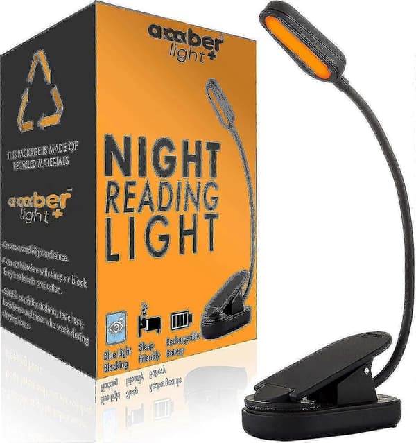 Amber Light + Gift-Friendly Amber Book Light - Blue Light Blocking - Night Reading Lamp Store