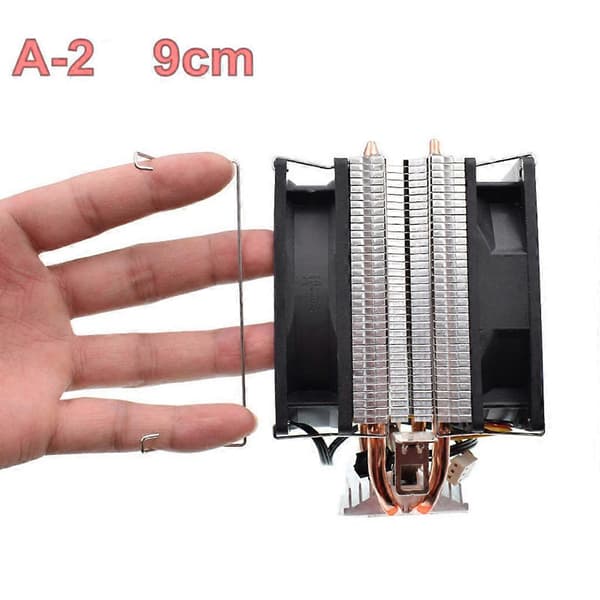 2 stk. varmeafledende clips til computer CPU-køleventilator, rustfrit ståltråd, fastgørelsesbeslag 12 cm Down hook 12CM