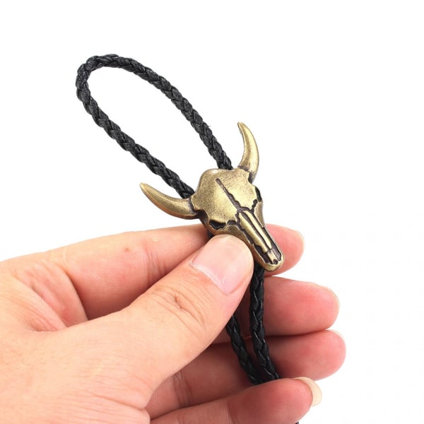 2 st Bolo Tie Rodeo Tie Läder Snöre Halsband Hänge Western Cowboy
