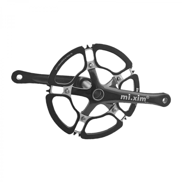 Cykel Vevparti 130BCD Kedjekrans 53T Kedjehjul MTB BMX Vev Svart
