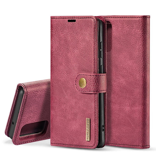 Kompatibel med Samsung Galaxy S20 Plus - DG.MING Magnet/Plånboksfodral - Burgundy 118