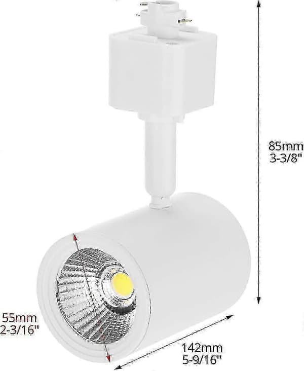 6-pack LED-skenstrålkastare, 3000K varmvit H-typ spotlight för konstutställningar och arbetsbelysning
