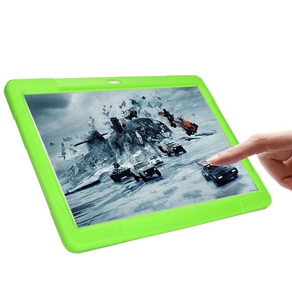 [RM]Shockproof Corner Tablet Protection for 10-inch Screen, Precise Cutouts Built-in Stand Soft Silicone Cover with Multiple Viewing Angles, Adjustable Stand