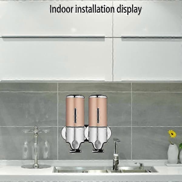 [RM]M-8009 Dobbelt-hoved Manuel Sæbedispenser Gold