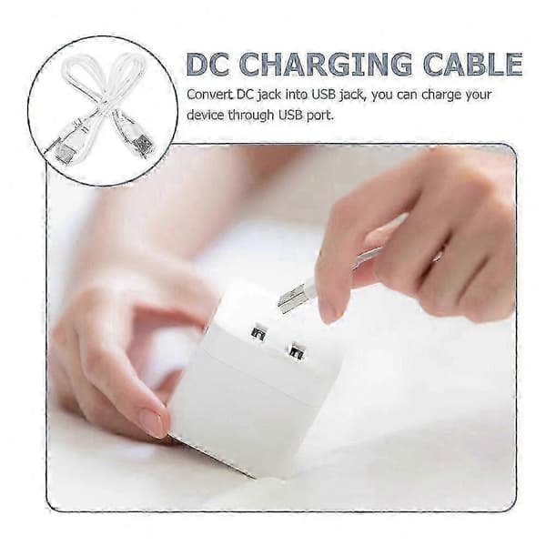 2-pak USB-opladerkabel | 2,5 mm DC-strømkabel til opladning af enheder