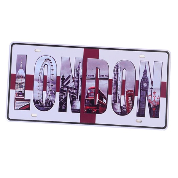 Dekorativ plåtskylt för bar, husvägg, London