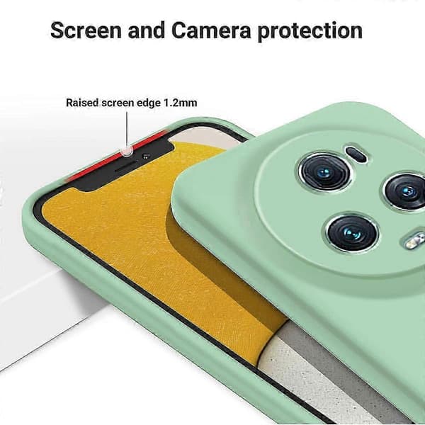 [RM] Ensfarvet flydende silikone-cover med stødabsorbering Green For Honor Magic5 Pro