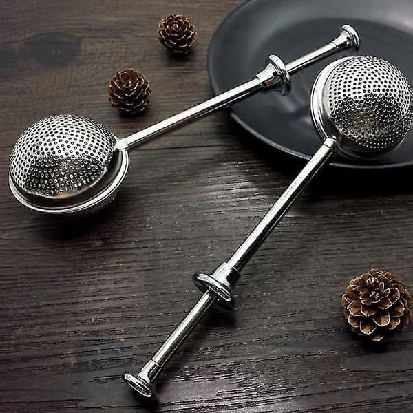Udtrækkelig tebold-infuser i rustfrit stål, bladseparator, køkkentilbehør