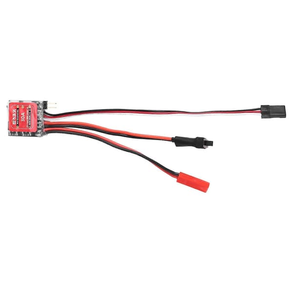 2X Micro-ESC 30A børstet ESC elektronisk hastighetskontroller 2S 4-8V for DIY Mini 1/16 1/18 1/24 RC bil båt tank JST-plugg