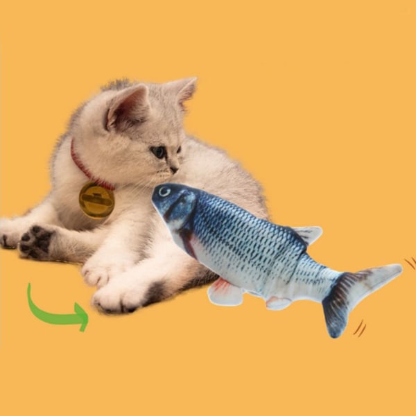 6x Elektrisk Fisk Katt Husdjursleksak Barn Barn Djurform Löstagbar Interaktiv