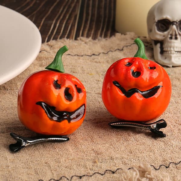 Halloween Hårklemmer Halloween Hårtilbehør Græskar Hårnåle Børn Voksen